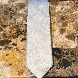 JF J.Ferrar Men's Silver Floral Tie